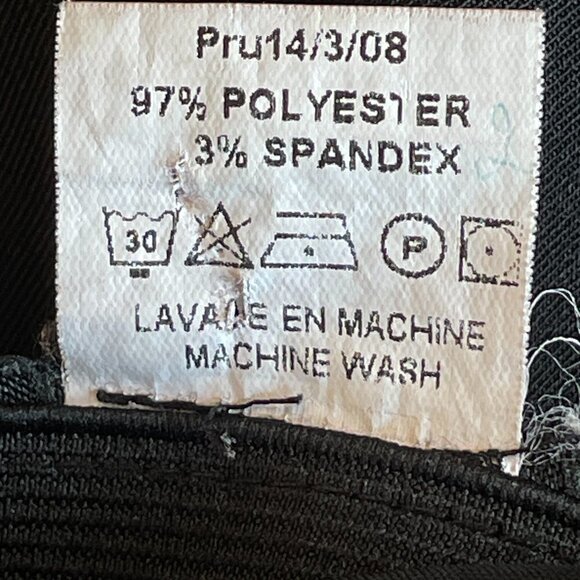 Lauren Vidal Modele Deposo Cosy Black Ponte Pants Cropped with Side Slit at Cuff - Picture 7 of 7